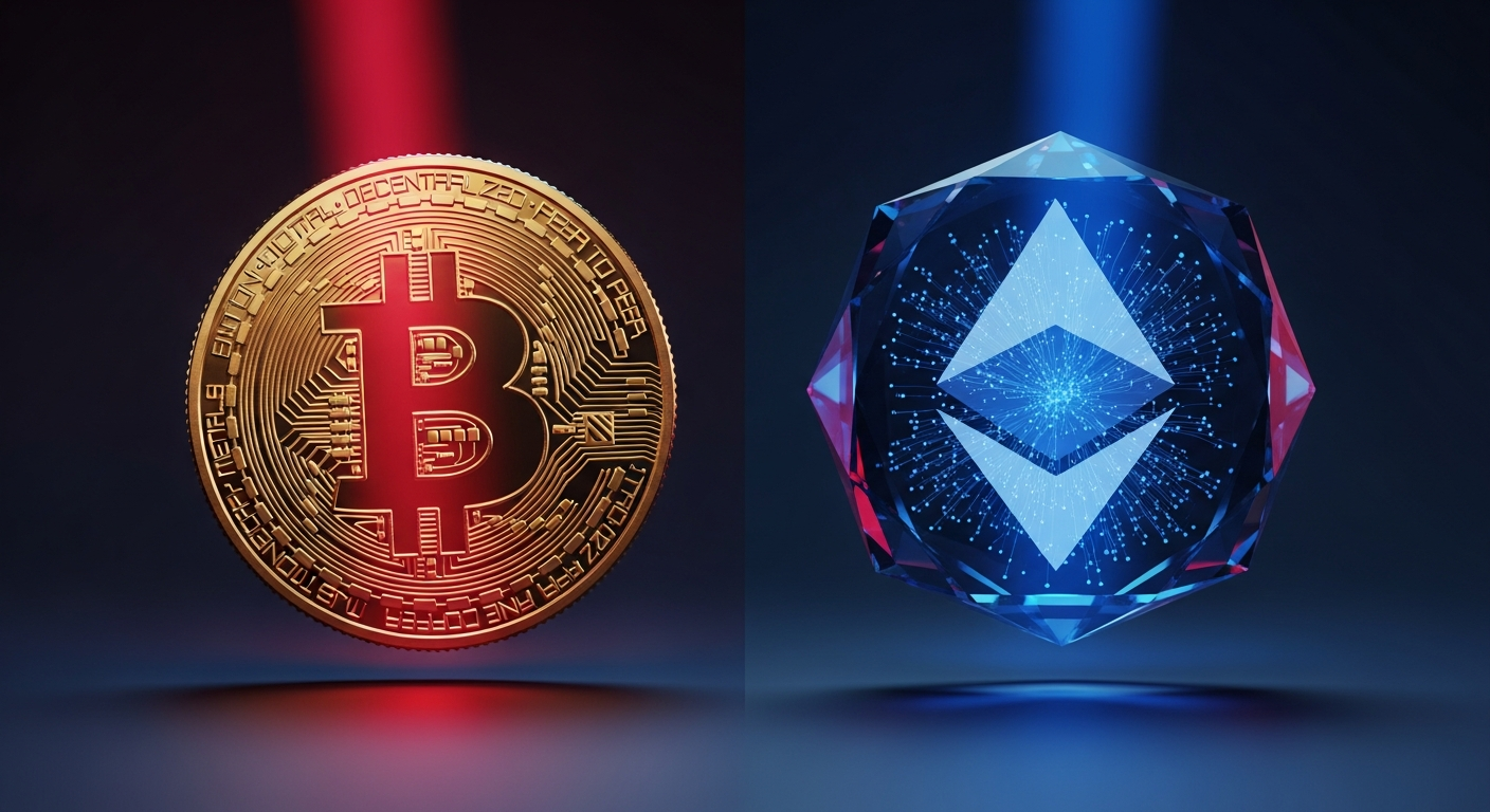 البتكوين مقابل الإيثريوم: شرح الفروق الرئيسية